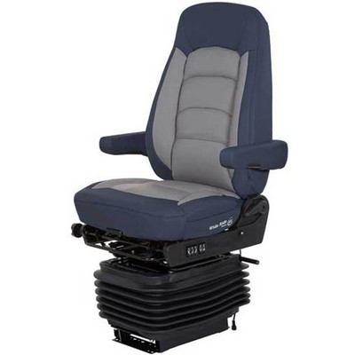 Bostrom Wide Ride II Plus Serta Low Base High Back Seat With Armrests - BlueGray UltraLeather Replacement
