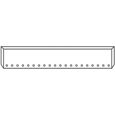 18 in Boxed End Bumper WTwenty 2 in Rnd Cutouts Replacement