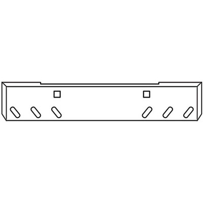 22 in Chrome American Eagle Bumper WTow 6 Angled Oval Light Holes For Kenworth W900L Replacement