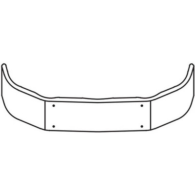 20 in Chrome Wrap Around Bumper 10 Gauge WBolt Holes For Peterbilt 337 SFA