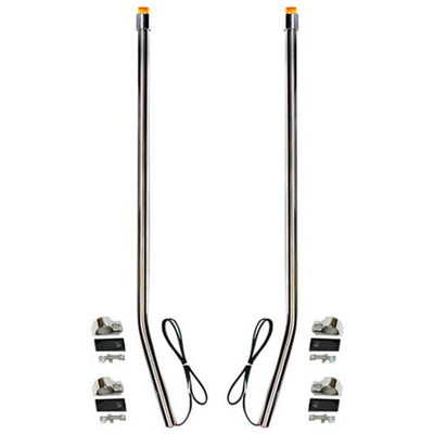 304 Stainless Steel 25 in Bumper Guides Offset Bend Style For Dodge Ram 1500 2500 3500