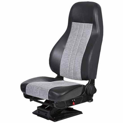 BLK Medium Gray 2Tone Mordura Cloth Engsign Air HighDriver Seat Low Base WBellow WO ArmRest Cycler Replacement