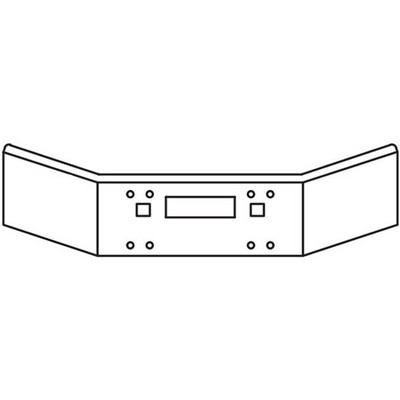20 in Chrome Steel Boxed End Bumper WMounting Standard Step AND Vent Holes For Kenworth