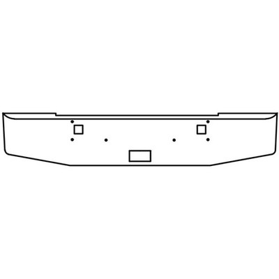 16 in Gullwing End Bumper WMounting Center Tow Top AND TowHitch Holes Kenworth W900L 1982-2010