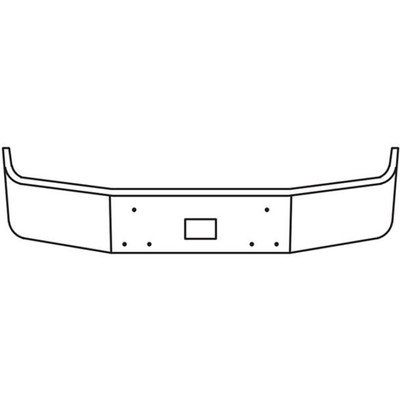 18in Chrome Bumper with Center Tow for Peterbilt 377 Replacement Bumper