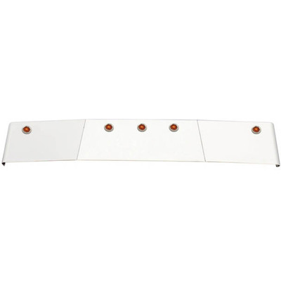 15.5 in Blind Mount Drop Visor W5 Button Amber LED Lights For Kenworth T680 AND T880 Replacement
