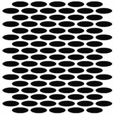 Custom 430 Stainless Steel Punched Grille Insert w/Horizontal Oval Cutouts for Peterbilt 379 127BBC Replacement Grille Insert