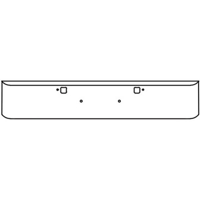 18 in Chrome Texas Rolled End Bumper WTow Holes For Peterbilt 365 367 388 389 567 SFA Replacement