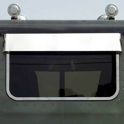 Interlight SS Drop Visor for Kenworth T680 T880 W990 Sleeper Window Replacement Truck Accessory Stainless Steel