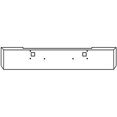 20 in Chrome Texas Mitered End Bumper WTow 4 - .75 in Light Holes On Each End Kenworth W900 Replacement
