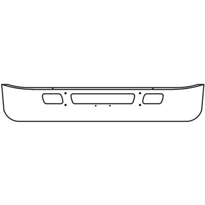 16 in SBA Bumper WMounting 2 OEM Fog Lights AND Vent Holes For International