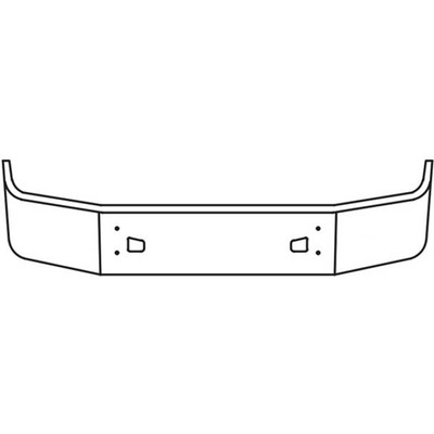 20 in Stainless Steel Bumper 11 Gauge WTow Hole For Kenworth T660 SBA