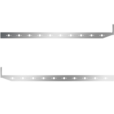 58 Inch Stainless Sleeper Panel WITH Extension WITH 20 P3 Light Holes For Peterbilt 567 579 Replacement