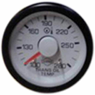 Isspro 2.0625 Inch Electric Transmission Temperature Gauge Kit 100-280F W White Face Black Bezel