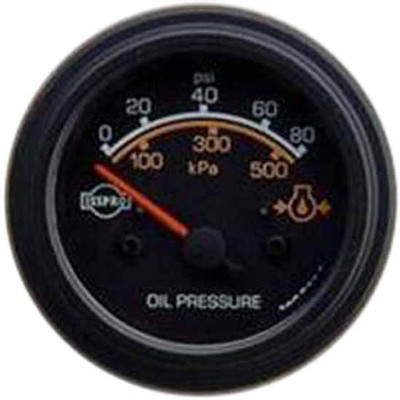 2.0625 Inch Electric Oil Pressure Gauge 0-80 PSI 0-550 KPA W PA Sender Black Face Replacement