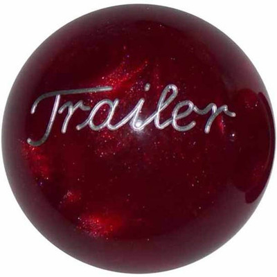 2.125 Inch Pearl Red Engraved Trailer Brake Knob For Threaded Dash Air Brake Valve Replacement