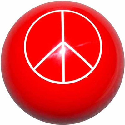 2.125 Inch Red Peace Sign Brake Knob For Threaded Dash Air Brake Valve Replacement