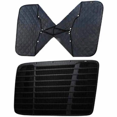 Black Winter Front Bug Screen Combo For Mack CV713 Granite 2002-2007 Replacement