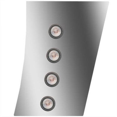 Stainless Steel WideNarrow Cowl Panels With 8 - 2 Inch AmberClear LEDs For Peterbilt 389 131 BBC