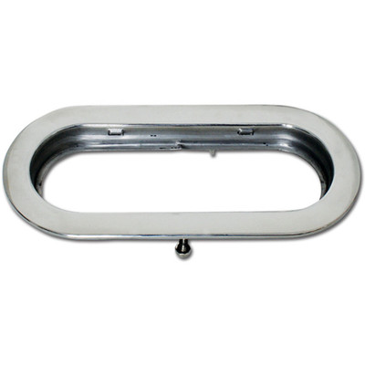 6.5 Inch Stainless Steel Oval Bezel - Flange Mount Replacement
