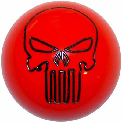 2.125 Inch Punisher Skull Dark Orange Brake Knob For Threaded Dash Air Brake Valve Replacement