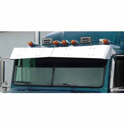 FREIGHTLINER FL132 CLASSIC XL YEAR 1998 11 IN STAINLESS STEEL BOWTIE DROP VISOR Replacement
