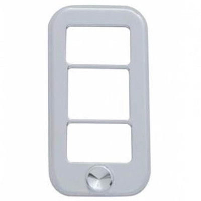 CENTURY 120 YEAR 2005 CHROME PLASTIC ROCKER SWITCH COVER W3 OPENINGS AND INDENTED