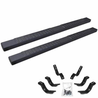 RAM 1500 WITH A QUAD CAB YEAR 2008 TEXTURED BLACK STEEL SIDE STEP KIT