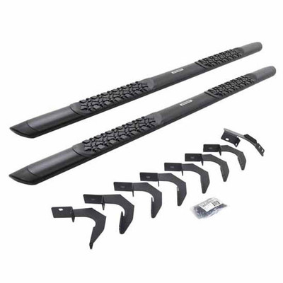 COLORADO YEAR 2021 BLACK ALUMINUM SIDE BAR AND BRACKETS COMPLETE KIT W5 IN. STEP PADS W4 DOORS AND CREW CAB