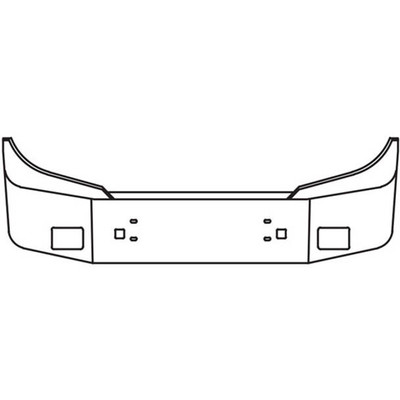 STERLING AT9522 YEAR 2003 18 IN CHROME STEEL SBA BUMPER WFOG LIGHT AND TOW HOLES