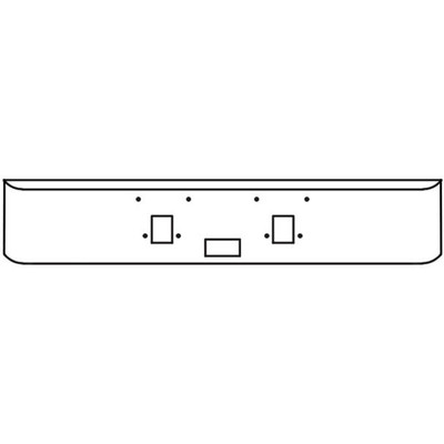 ALLANSON INTERNATIONAL 4300 YEAR 2001 18 IN CHROME TEXAS SQUARE ROLLED END BUMPER WTOW STEP HOLES Replacement