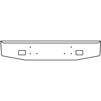 5900I YEAR 2003 CHROME STANDARD ROLLED END BUMPER 7 GAUGE 18-14 IN WFOG LIGHT HOLES