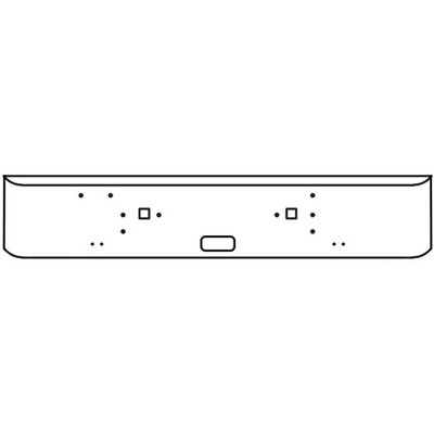 ALLANSON INTERNATIONAL 9370 YEAR 1994 VALLEY CHROME TEXAS SQUARE ROLLED END BUMPER 18 IN WMOUNTING A
