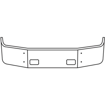 387 SBA YEAR 2008 CHROME 18 IN WRAP AROUND SBA BUMPER WMOUNTING AND TOWHITCH HOLES