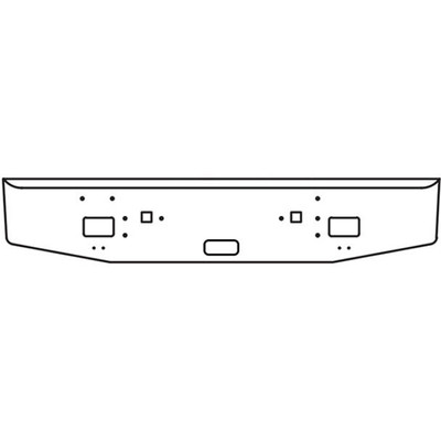 9370 YEAR 1985 STANDARD TAPER BUMPER 16IN WMOUNT 2 SQUARE FOG LIGHT CENTER STEP AND TOWHITCH HOLE
