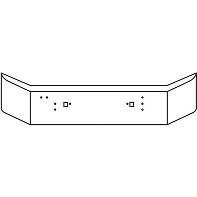 9370 SBA YEAR 1986 16 IN CHROME BREAK-BACK BUMPER 7 GAUGE WTOW PIN HOLES