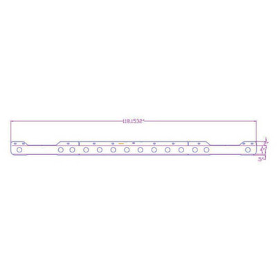 9400 SBA YEAR 1996 STAINLESS STEEL 4 IN EK BUMPER SPOILER W14 ROUND LIGHT HOLES