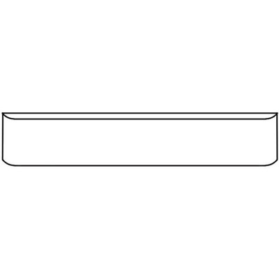 4700 YEAR 1991 12 IN CHROME STEEL TEXAS SQUARE ROLLED END BUMPER BLANK
