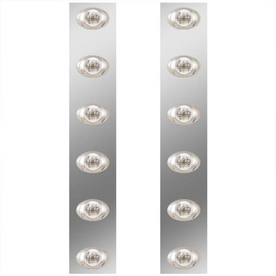 9900 IX YEAR 2000 STAINLESS STEEL REAR AIR CLEANER PANELS W 12 P3 RED CLEAR LEDS