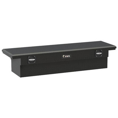 2500 YEAR 2018 MATTE BLACK DIAMOND PLATE ALUMINUM 69 INCH LOW PROFILE SECURE LOCK TRUCK TOOL BOX