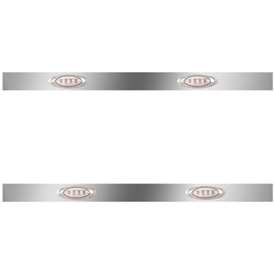 9200 YEAR 1997 25.625 INCH STAINLESS STEEL CAB PANELS W 4 P1 AMBER CLEAR LEDS