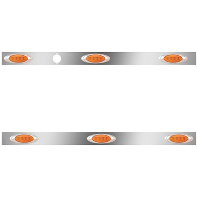 9300 YEAR 1989 44 INCH STAINLESS STEEL CAB PANELS6 P1 AMBER AMBER LEDS