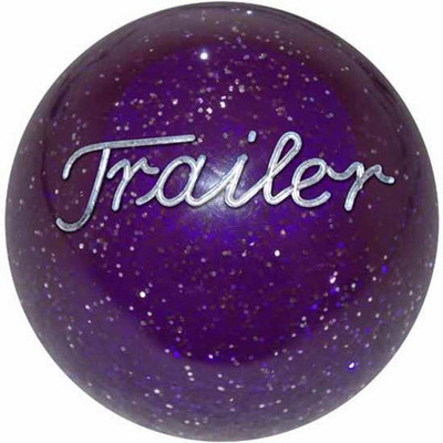 2.125 Inch Purple Glitter Engraved Trailer Brake Knob For Threaded Dash Air Brake Valve Replacement