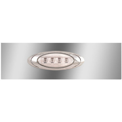 9300 SBA YEAR 1985 STAINLESS STEEL SLEEPER EXTENSION PANELS W P1 AMBER LEDS CLEAR LENS PAIR
