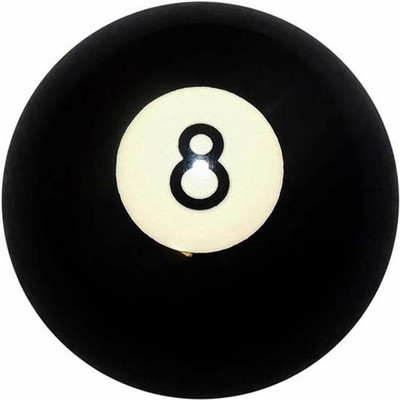 2.25 Inch Solid Black Billiard 8 Ball Brake Knob For Threaded Dash Air Brake Valve Replacement
