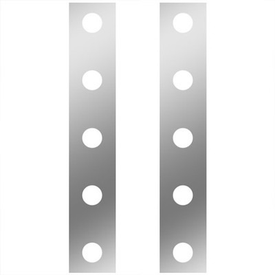 9900 IX YEAR 2009 STAINLESS STEEL FRONT AIR CLEANER PANELS W FAIRINGS 10 2 INCH LIGHT HOLES