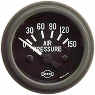 2.0625 Inch Electric Air Pressure Gauge 0-150 PSI W PD Type Sender Black Face Black Bezel Replacement