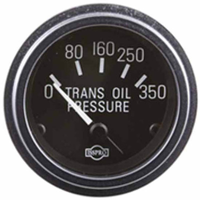 2.0625 Inch Transmission Oil Pressure Gauge 0-350 PSI W PH Type Sender Black Face Replacement