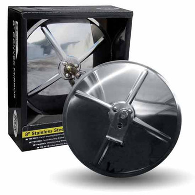 8 Inch Stainless Steel Convex Mirror With Center Mounting Bracket Replacement