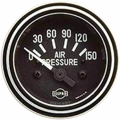2.0625 Inch Electric Air Pressure Gauge 0-150 PSI W PD Type Sender Black Face Replacement